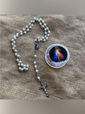 Rosary Brown/Black Wooden Beads, Crucifix Holy Wooden Rosary, Divine